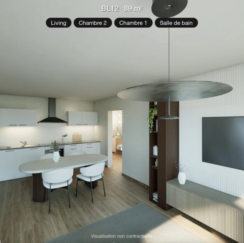 Expérience immersive configurateur appartement 3D personnalisation